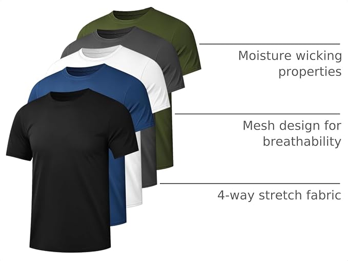 Kinglaman Men’s Workout Gym T-Shirts