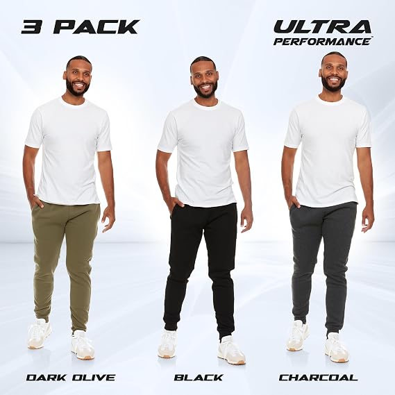 Ultra Performance Men’s Joggers – 3 Pack