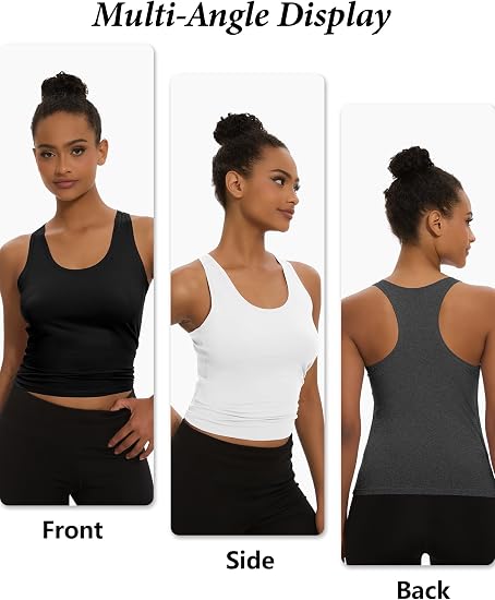 Dalavch Women’s Racerback Workout Tank Tops – 5 Pack