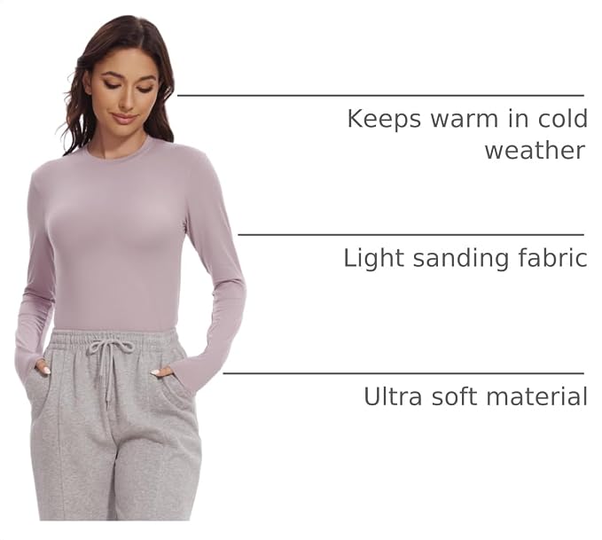 Kinglaman Women’s Long Sleeve Shirts – 5 Pack