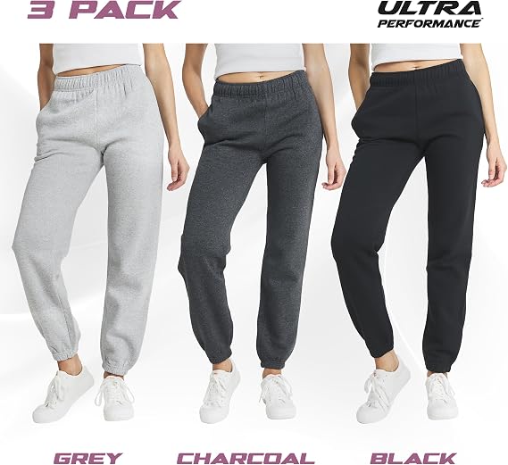 Ultra Performance Women’s Joggers – 3 Pack