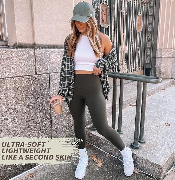 Women’s High-Waisted Workout Leggings – 3 Pack