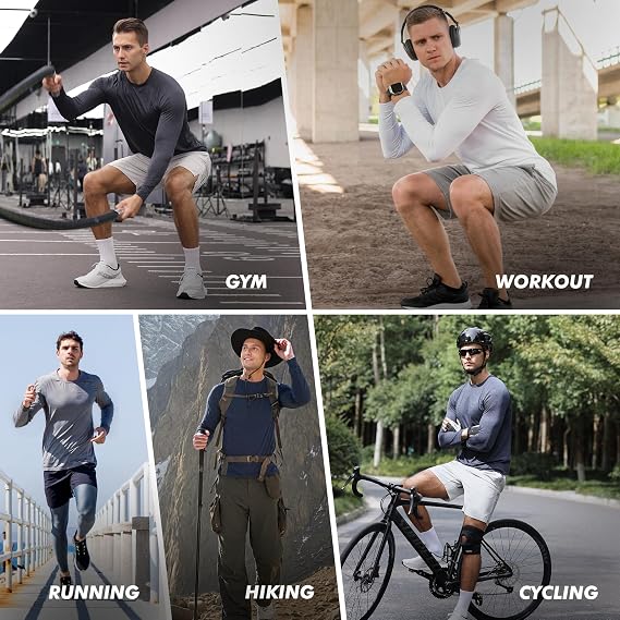 Men’s Long Sleeve Quick-Dry Shirts – 4 Pack