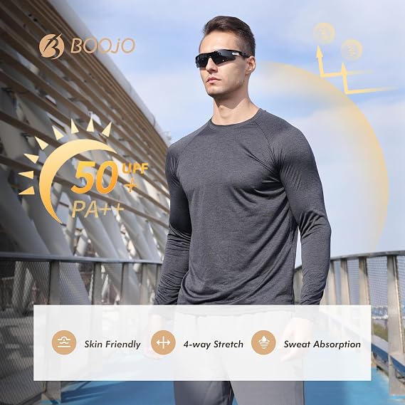 Men’s Long Sleeve Quick-Dry Shirts – 4 Pack
