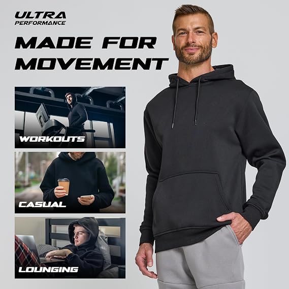 Ultra Performance Men’s Fleece Pullover Hoodie